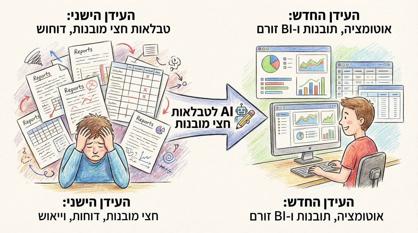 טבלאות חצי מובנות AI